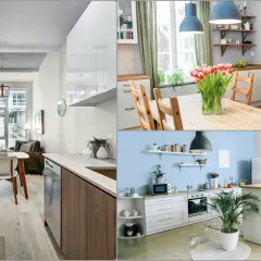Inspiracje jak pomalować meble z IKEA. Nowoczesne kuchnie i jadalnie.