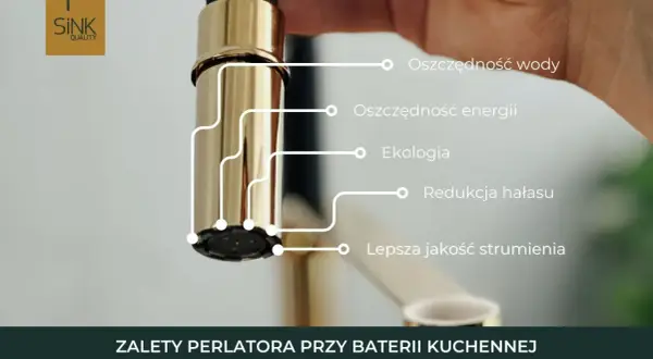 Wymiana perlatora w baterii kuchennej to oszczędność wody, energii, ekologia, redukcja hałasu i lepsza jakość strumienia.