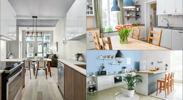 Inspiracje jak pomalować meble z IKEA. Nowoczesne kuchnie i jadalnie.